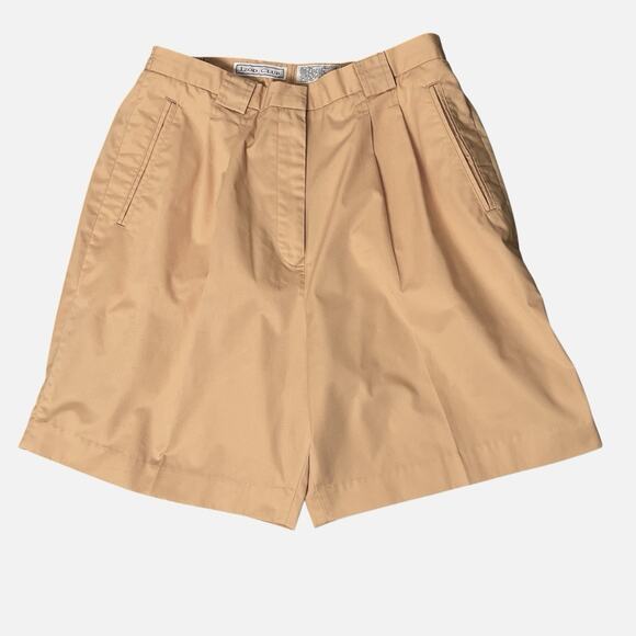 Izod Club Shorts Womens 16 Pleated High Waist 7” Inseam Peach Golf Casual Vtg - Picture 1 of 7